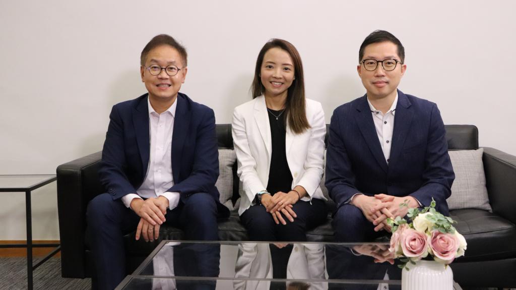 (From left) Professor Justin Wu, Professor Shannon Chan and Dr Dexter Leung